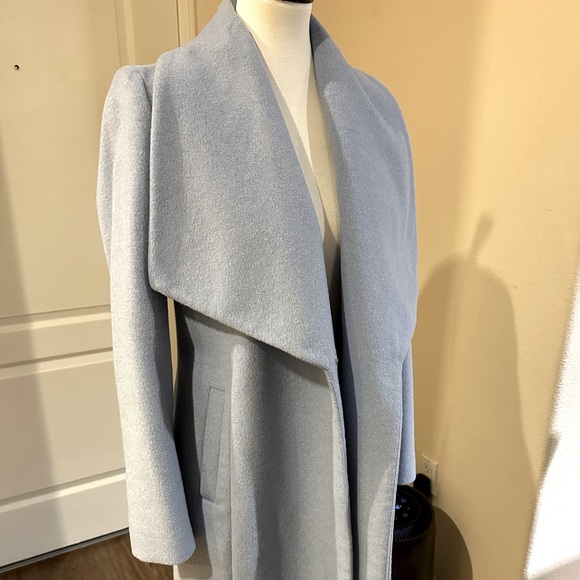 Cole Haan Powder Blue Wool Coat - Picture 3 of 17